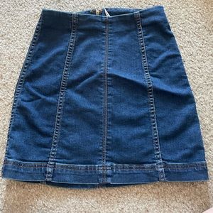 Free people modern femme denim skirt